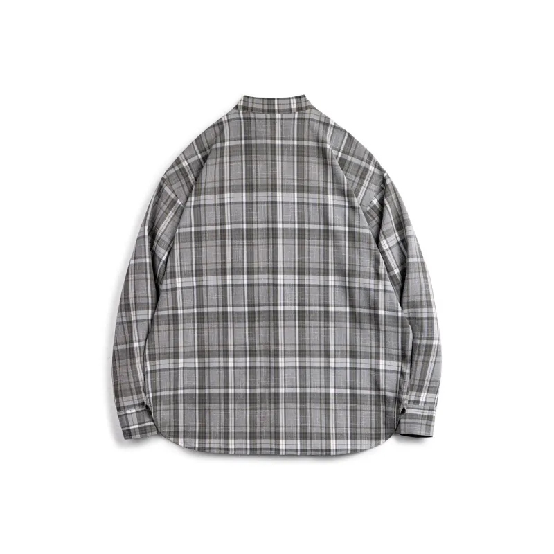 MADEN Shirts Men Gray Plaid-1