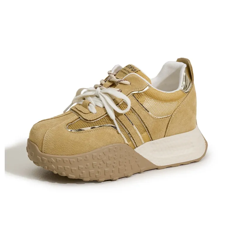 Milan Love Song Height Increasing Abrasion Resistant Slip Resistant Low Top Casual Shoes Women's Solid Color-7