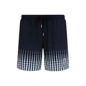 BALNEAIRE Beach Shorts Men's Modern Black White