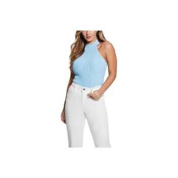 GUESS Eco Shayna Mock Neck Top Tank Tops Women's Blue