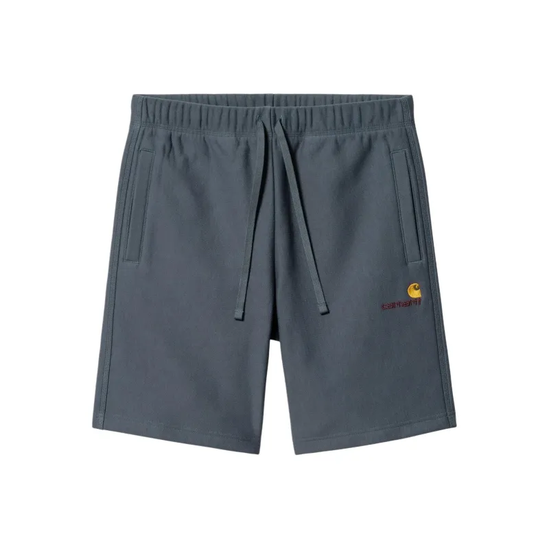 Carhartt WIP American Script Sweat Short Casual Shorts Men's Dark Gray-0