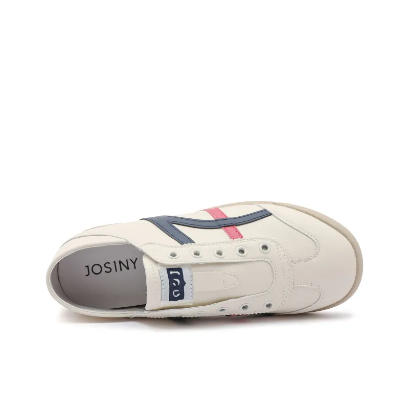 JOSINY Casual Shoes Women's Low Top Beige/Blue, Beige/Silver, Beige/Green-4