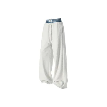 T-IRA Casual Pants Unisex White Heather Gray