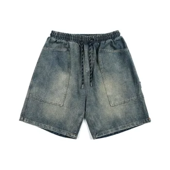 T IRA Denim Shorts Unisex Vintage Blue