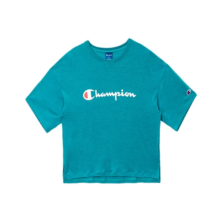 Champion T-Shirt Japan Version Women's Turquoise-0