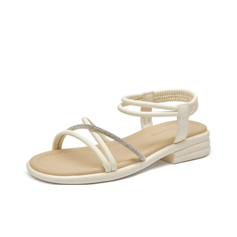 Spider King One Strap Sandals Women's Ecru-1