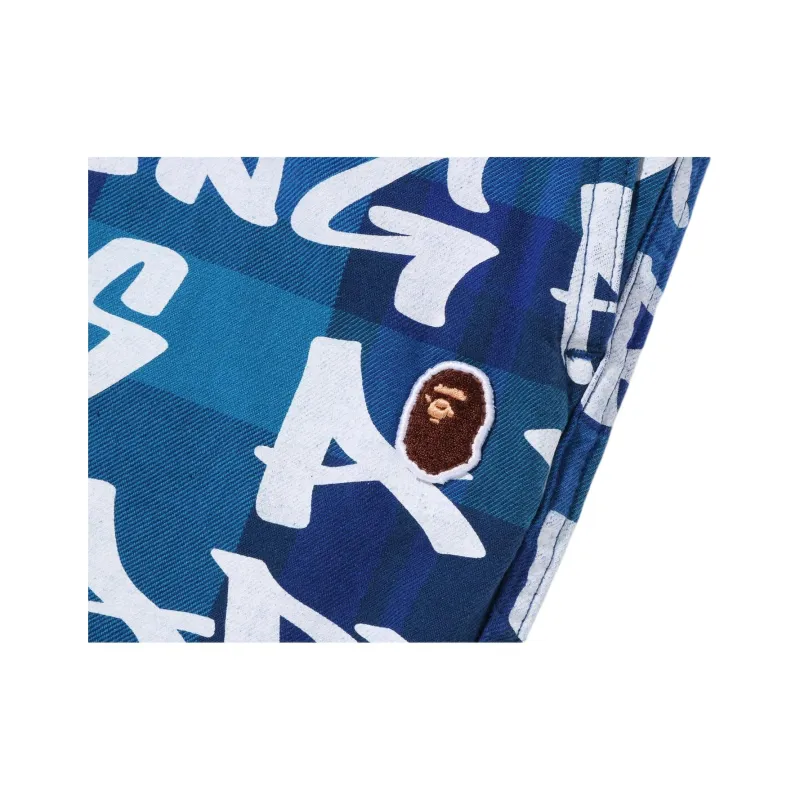 A BATHING APE Graffiti Check One Point Relaxed Fit Pants-5