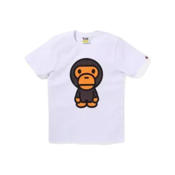 Bape Women's Crystal Stone Big Baby Lisa Tee Black