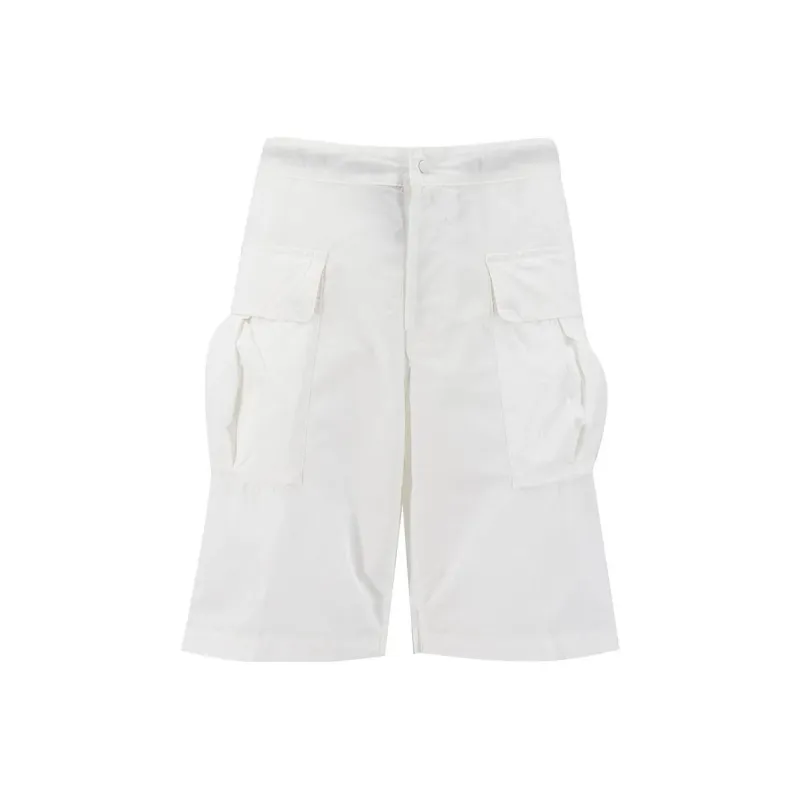 ASPESI Buttoned Straight Leg Cargo Shorts-0