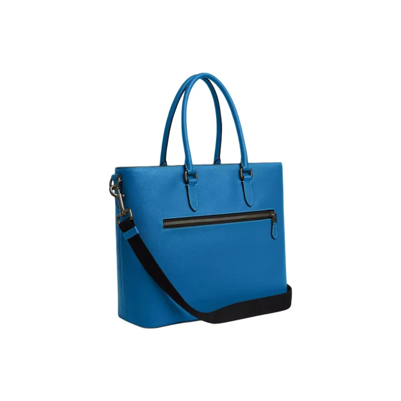 COACH Beckett Calfskin Briefcase, Shoulder Bag, Crossbody Bag, Handbag Large Size Men's Blue-1