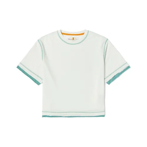 Timberland Crop Tops Women's Vintage White