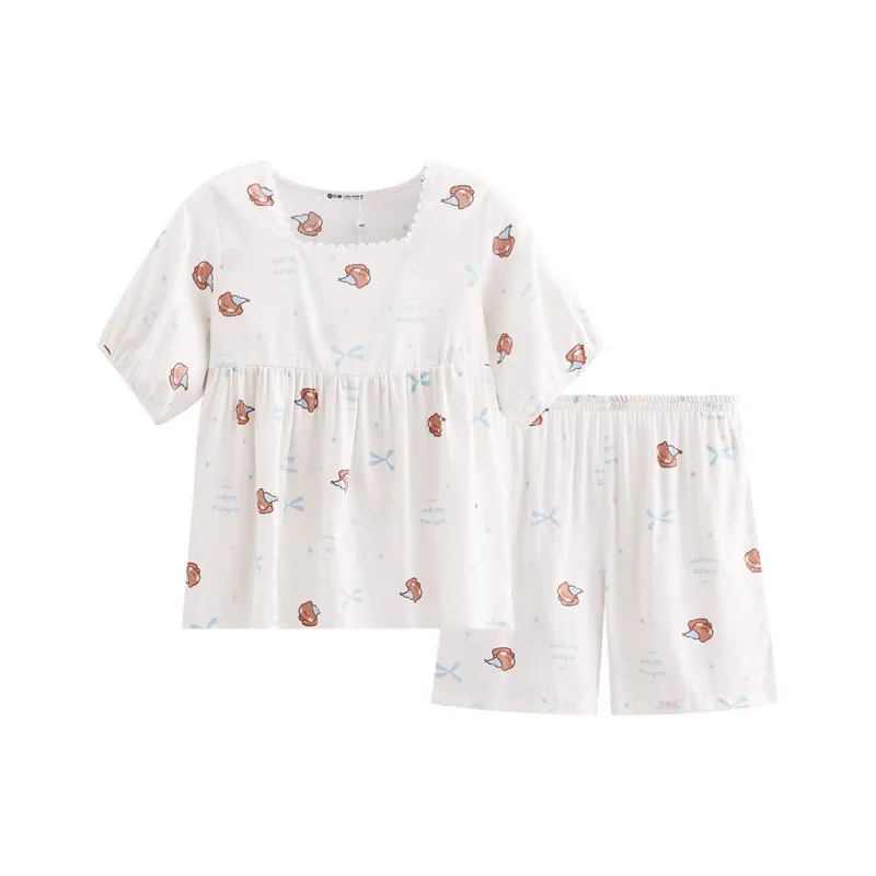 FENTENG x LINE FRIENDS Brown Bear Pajama Set Women's-0