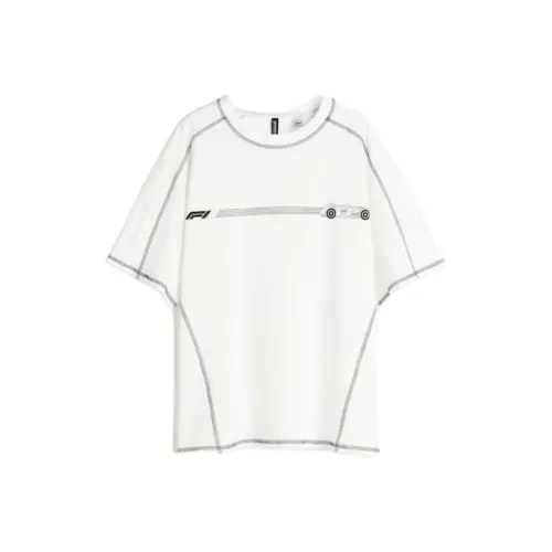 H&M T-Shirt Women's Cream/Formula 1