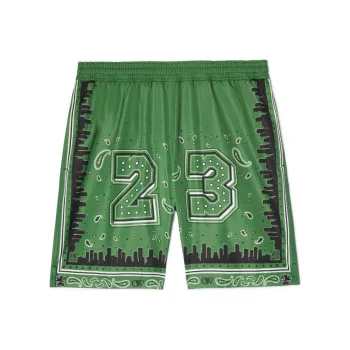 OFF WHITE Bandana Printed Straight Hem Swim Shorts