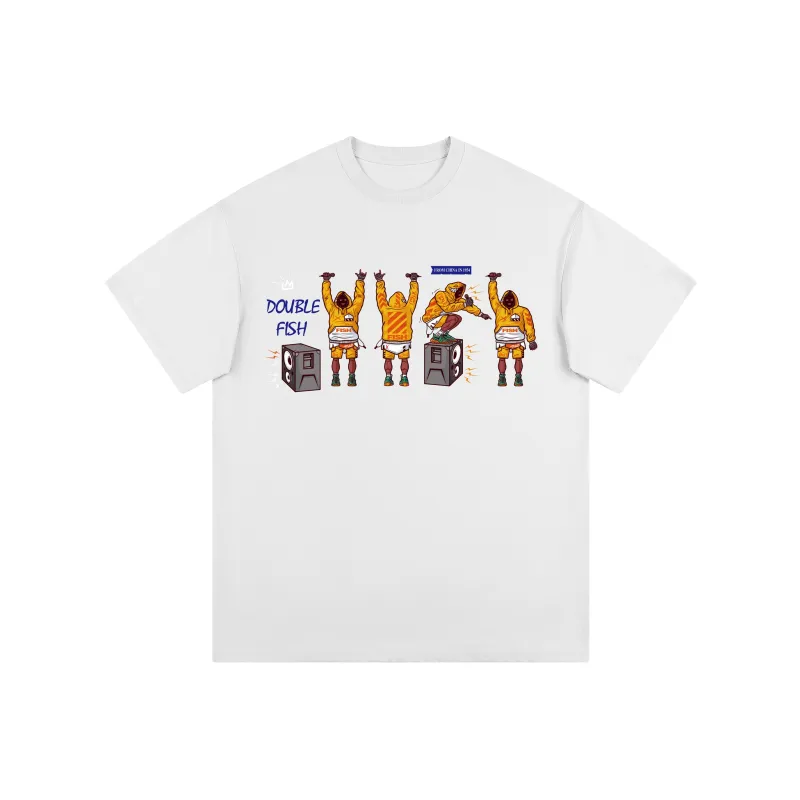 DOUBLEFISH Short Sleeved T Shirts Unisex-2