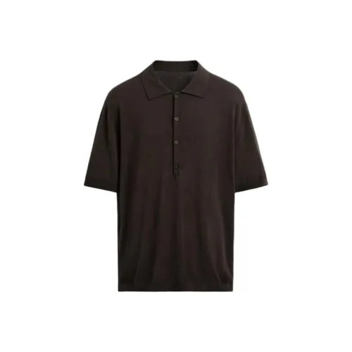 ZARA Polo Shirts Men Brown