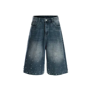GBXM Denim Shorts Unisex Vintage Blue