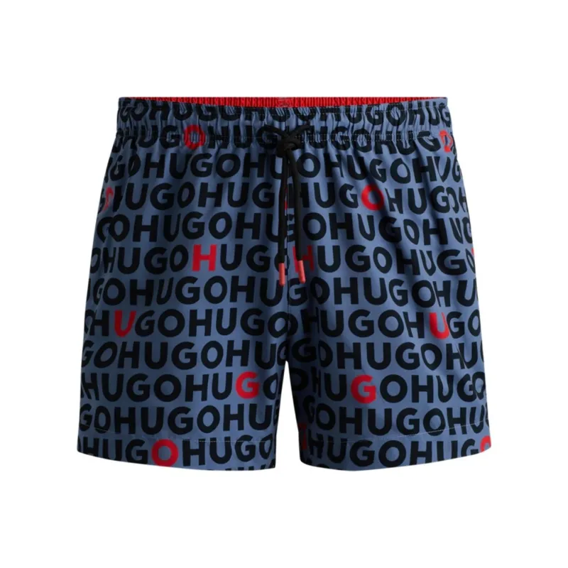 HUGO BOSS Logo Print Swim Shorts-0