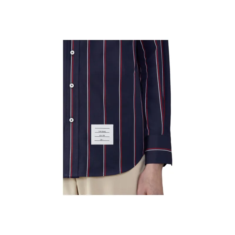 THOM BROWNE Striped Cotton Shirt-2
