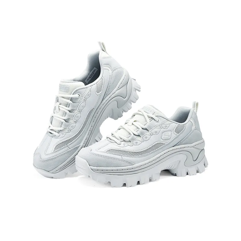 Skechers Street Anti Slip Wear Resistant Low Top Chunky Sneakers Women's Gray-4