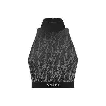 AMIRI Burnout Mock Neck Top Tank Top Women's Black