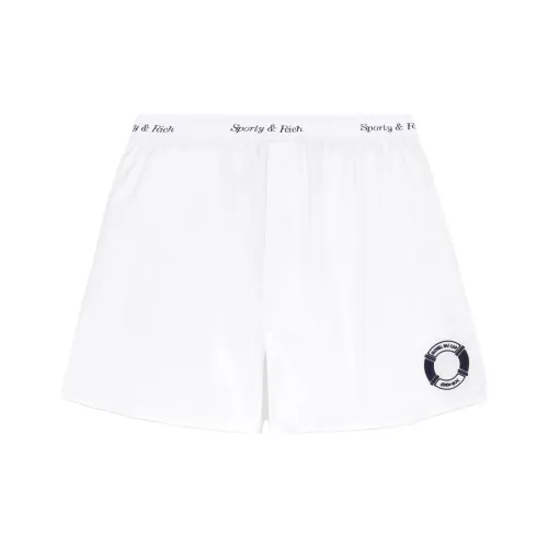SPORTY & RICH Hotel Du Cap-Eden-Roc SS23 Co-branded Series Casual Shorts Unisex White