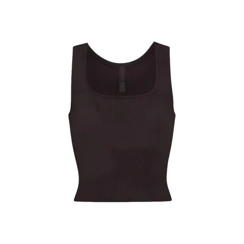 SKIMS SOFT LOUNGE Collection Camisoles Women's White Agate Black/ONYX