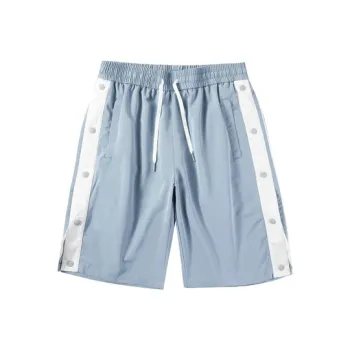 HLA JEANS Casual Shorts Men Light Blue Splicing 02