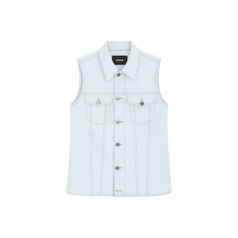 WE11DONE Tank Top Women's Light Blue-0