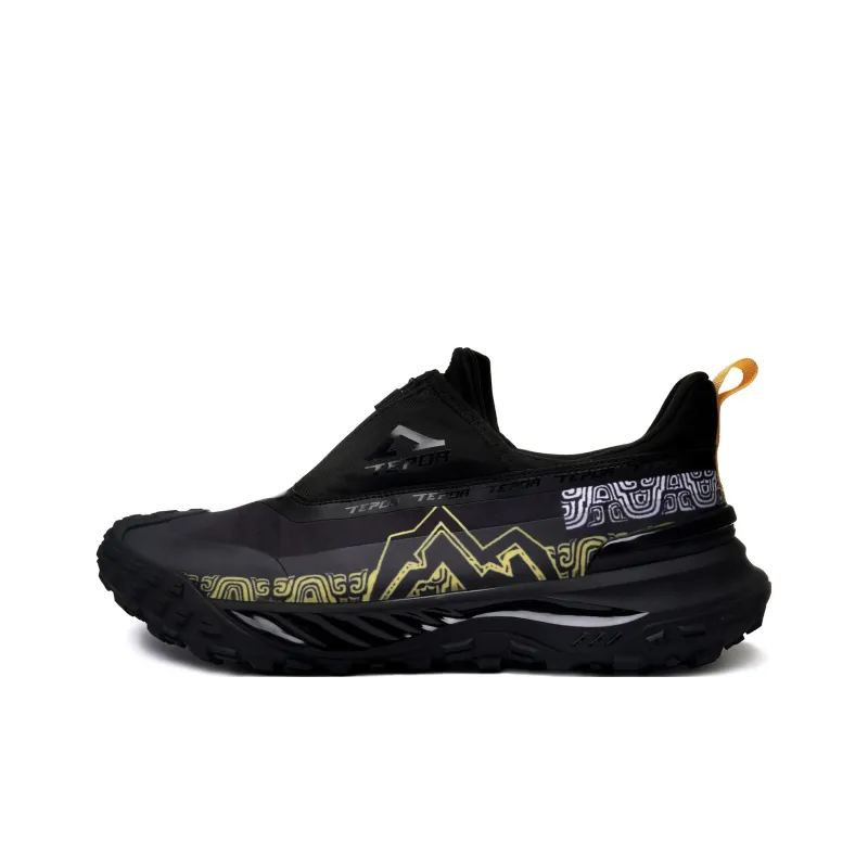 TEPOR Running Shoes Men Low Top Black/White/Apricot-0
