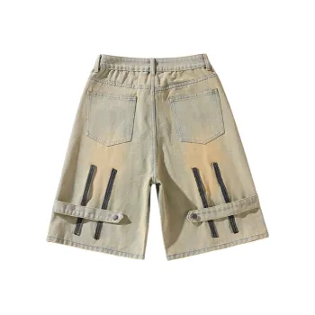 WARNING LIGHT Denim Shorts Unisex