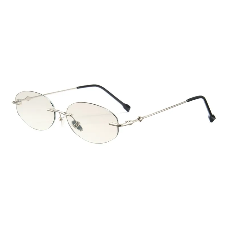 CYXUS Metal Oval Sunglasses Unisex-15