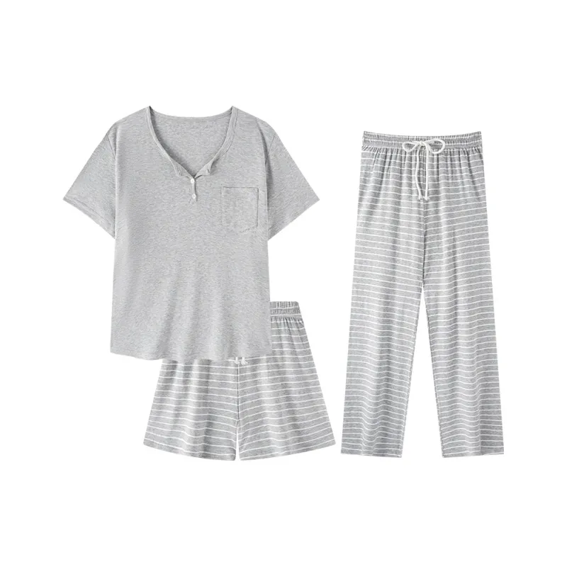 Nodos Shield Pajama Set Women's Light Gray-0