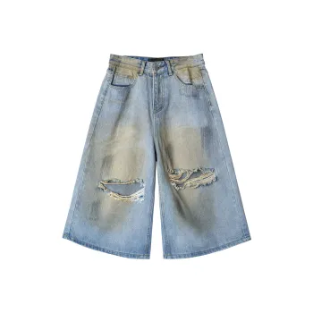 OXO OVERLOAD Denim Shorts Unisex Ice Blue