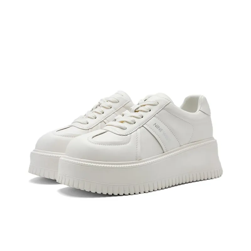 NINE WEST Low Top Skateboard Shoes Women's Ecru-4