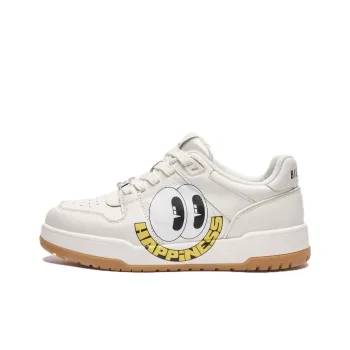 Biyin Leufen Hattie Collaboration Collection Skateboard Shoes Women's Low Top White