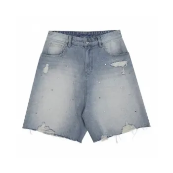 Extreme Turbo Denim Shorts Unisex Light Blue