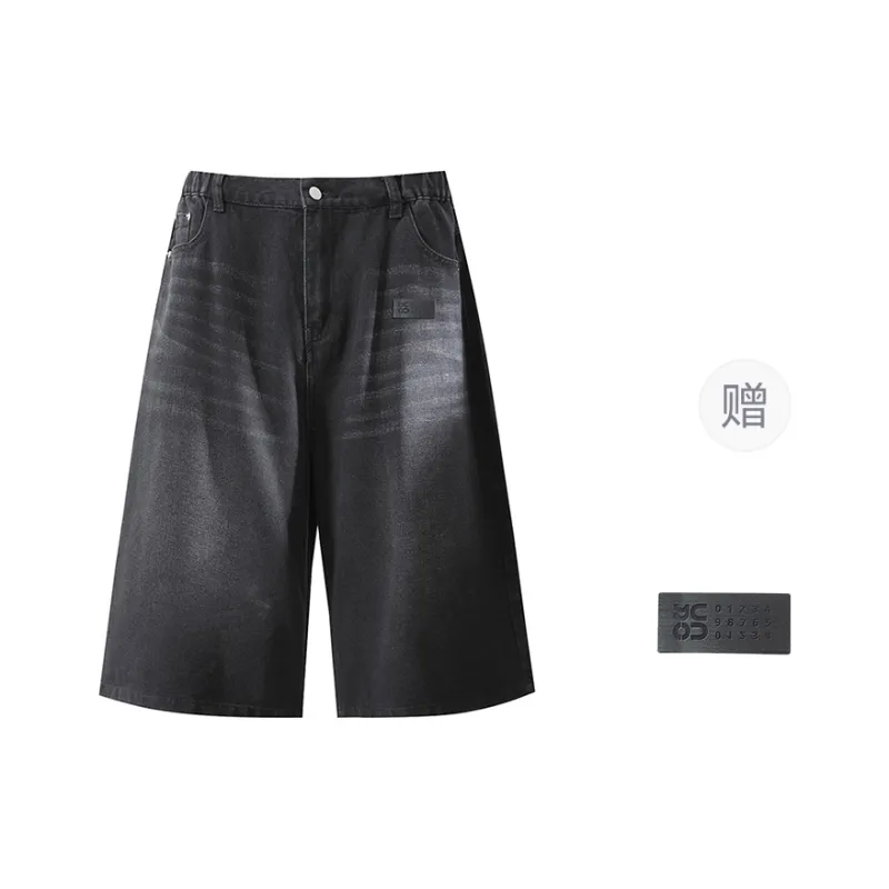 YOSICIL Denim Shorts Unisex Black-0