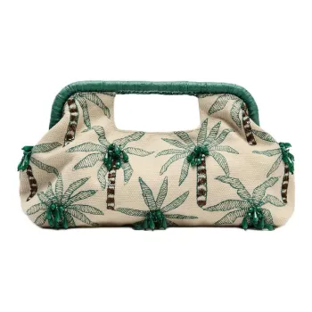 ZARA Cotton Shoulder Bag, Crossbody Bag, Handbag Women's Green