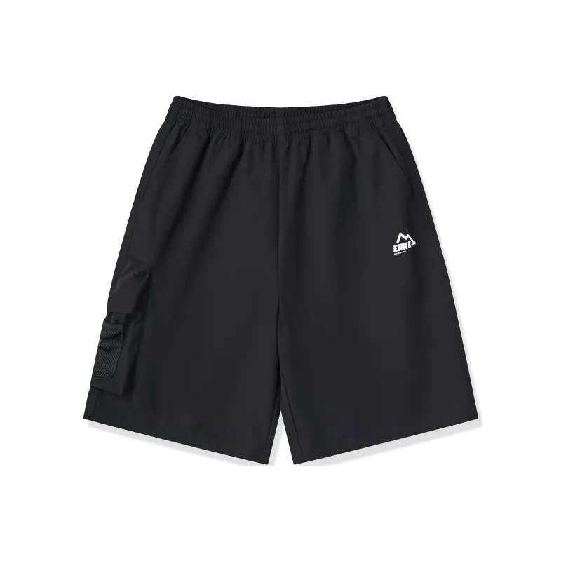 Erke Casual Shorts Men's Jet Black-0
