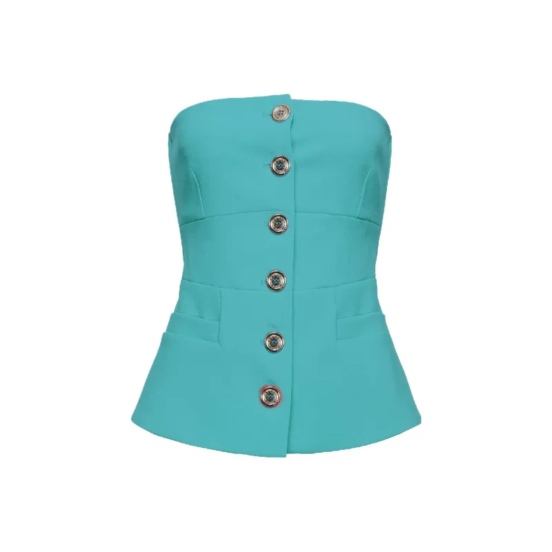 PINKO Button-fastening Off-shoulder Top-0