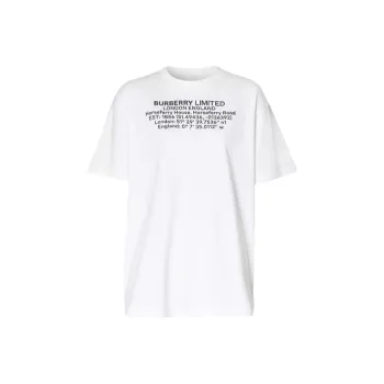 Burberry Logo Print Crewneck T Shirt