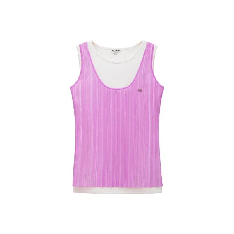 Self Who Tank Tops Women's Blue-1