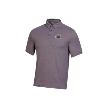 Under Armour Collegiate UA Tee 2 Green Bridge Stripe Polo Shirt Men's Gray