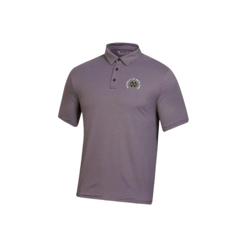 Under Armour Collegiate UA Tee 2 Green Bridge Stripe Polo Shirt Men's Gray-0