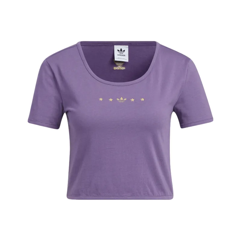 Adidas Originals Crop Tops Women's Technology Purple-0