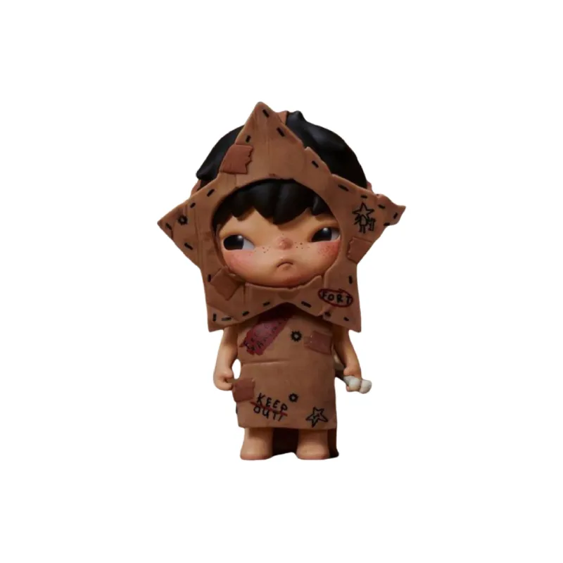 [Modified Doll] POP MART Hirono Shelter Collection Car Parking Sign, Daredevil Game, Brown Hang Tag Box 15cm-4