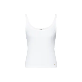 CELINE Triomphe Tank Top In Ribbed Cotton