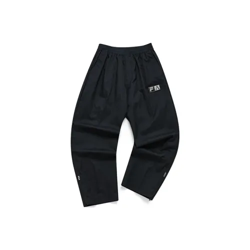 FILA FUSION ARIES Collaboration Collection Knitted Sports Pants Unisex Pitch Black