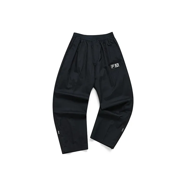 FILA FUSION ARIES Collaboration Collection Knitted Sports Pants Unisex Pitch Black-0